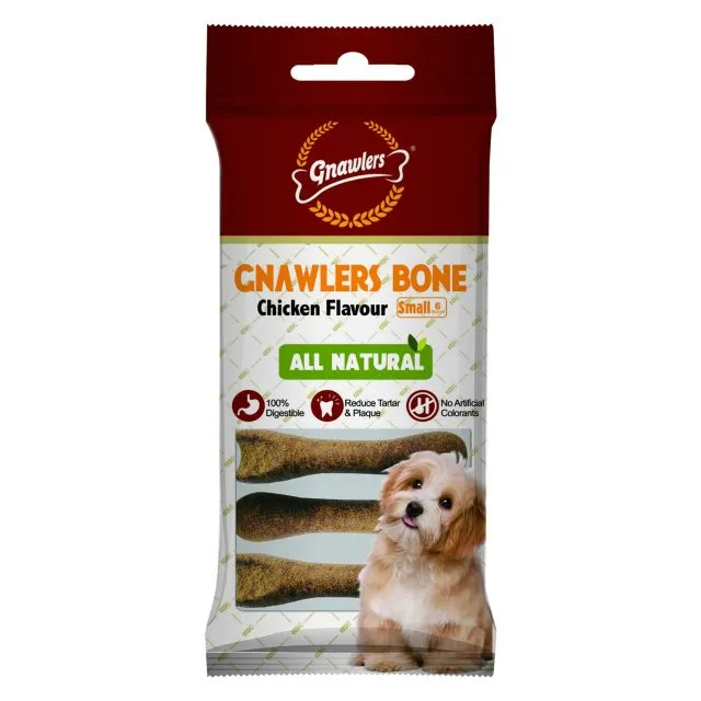 Gnawlers All Natural Chicken Flavour Bone Adult Dog 6Pcs