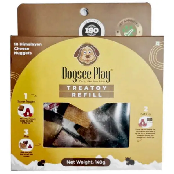 Dogsee Play Himalayan Cheese Nuggets Treatoy Refill Adult Dog 140g