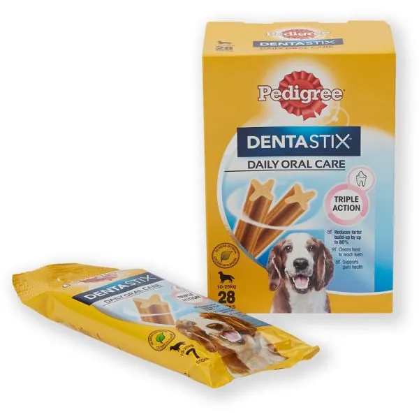 Pedigree Dentastix Daily Oral Care Medium  4 X 7 PC OF 180 G  – 28 PCS – Ecom Pack Adult Dog 720g