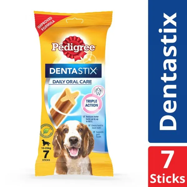 Pedigree Dentastix Medium Breeds Dogs – 7pcs Adult Dog 180g