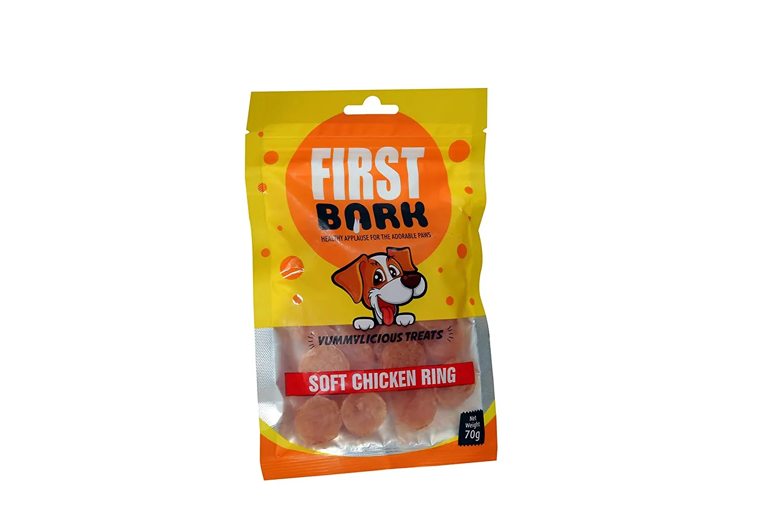 First Bark Yummylicious Treats Soft Chicken Ring Adult Dog 70g