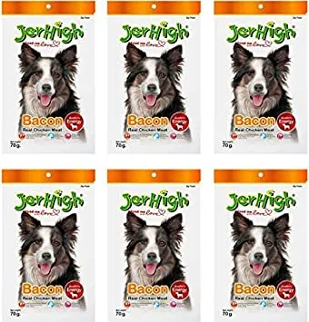 JerHigh Bacon 70 G Pack of 6 Adult Dog