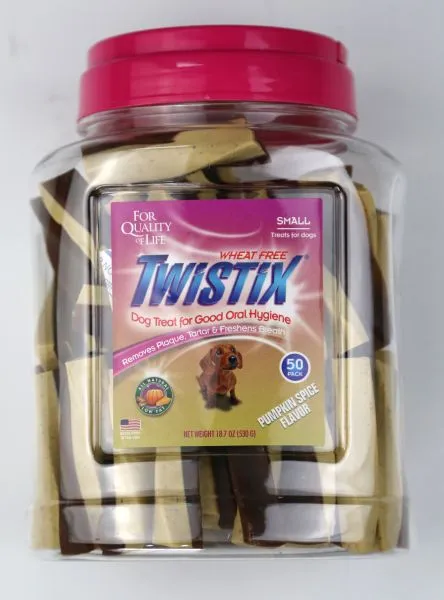 Twistix ‘Pumpkin Spice Flavour’ – Jar Adult Dog 50Pcs