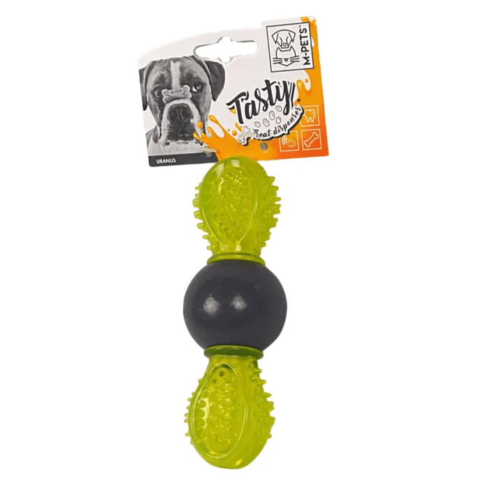 M-Pets Uranus Dog Toy With Treat Dispenser – Green All Ages