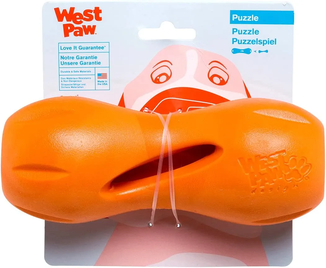 West Paw Zogoflex Qwizl – Orange All Ages