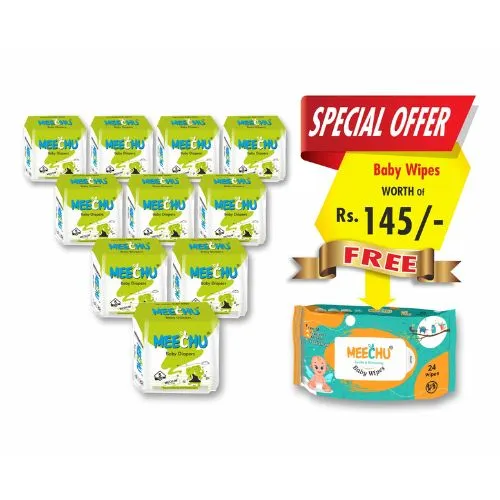 10 Packs (Medium) + Wipes Pack – 850