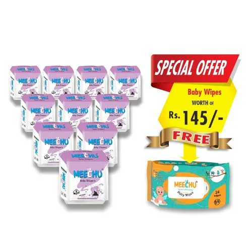 10 Packs (Newborn) + Wipes Pack – 850