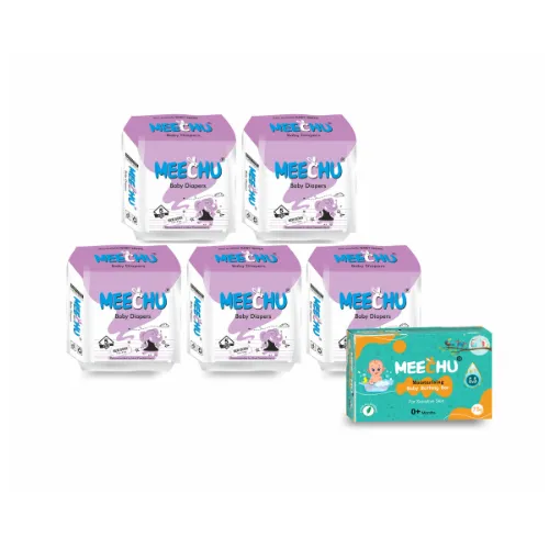5 Pack (New Born) + Baby Bathing Bar – 425