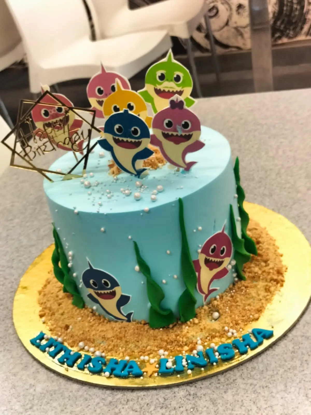 Cute Shark Theme cake