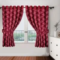 Cortina Daffodil Window Curtain – Maroon – 1 Unit