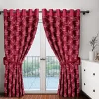 Cortina Daffodil Door Curtain – Maroon – 1 Unit