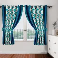 Cortina Stripe Window Curtain – Blue – 1 Unit