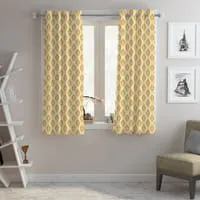Zircon Window Curtain Damask – Gold – 120 cm X 150 cm