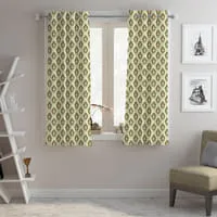 Zircon Window Curtain Damask – Coffee – 120 cm X 150 cm