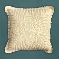 SC Crochet Cushion Cover – Beige – 1 Unit