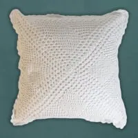 SC Crochet Cushion Cover – White – 1 Unit