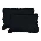 Pillow Cover Cotton Black – 16×24 Inches – 2 Units