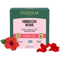 Vahdam Herbal Tea – Hibiscus Rose – 15 Tea-Bags