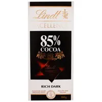 Lindt Excellence 85percent Cocoa Dark Chocolate – 100 gms