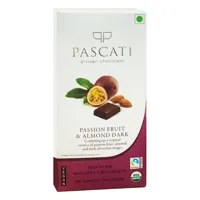 Pascati Artisan Dark Chocolate – Passion Fruit and Almond – 75 gms