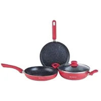 Wonderchef Milano Set – Red – 4 Pieces