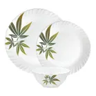 La Opala W and L Trinity Green Dinner Set – 18 Pieces