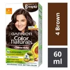 Garnier Color Naturals 4 Brown Hair Colour – 60 ml + 50 gms – 1 Unit