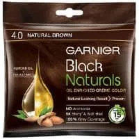 Garnier Black Naturals Natural Brown 4.0 Hair Colour – 20 ml + 20 gms