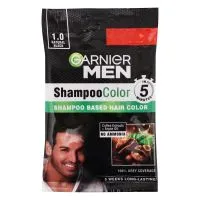 Garnier Men Shampoo Color 1.0 Natural Black  – 10 ml +10 ml – 1 Unit