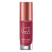 Lakme 9to5 Primer + Gloss Nail Color – Berry Business – 6 ml