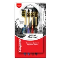Colgate Zig Zag Charcoal Soft Toothbrush- 4 Units