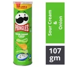Pringles Potato Chips – Sour Cream and Onion – 107 gms