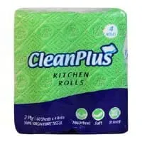Clean Plus Kitchen Roll 60 Pulls – 4 Units