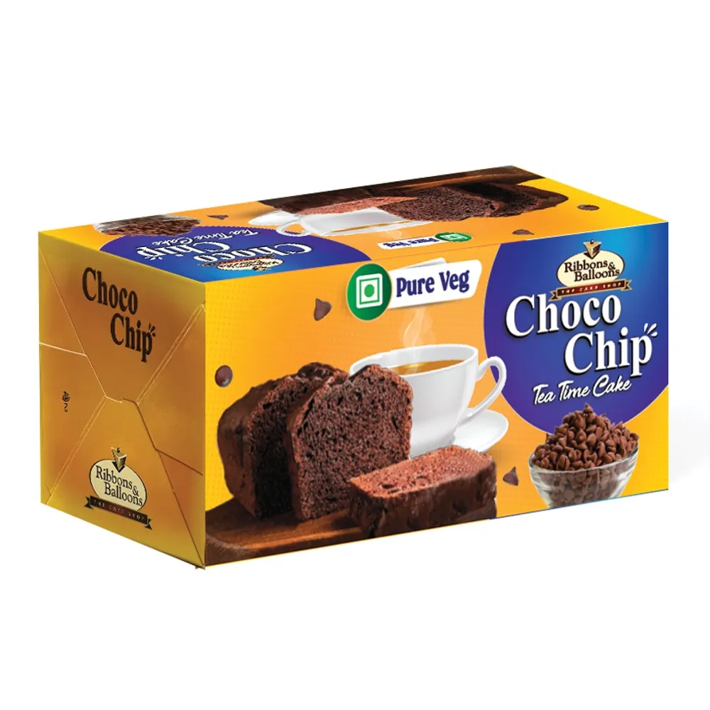Ribbons and Balloons Tea Time Choco Chip Cake – 200 gms