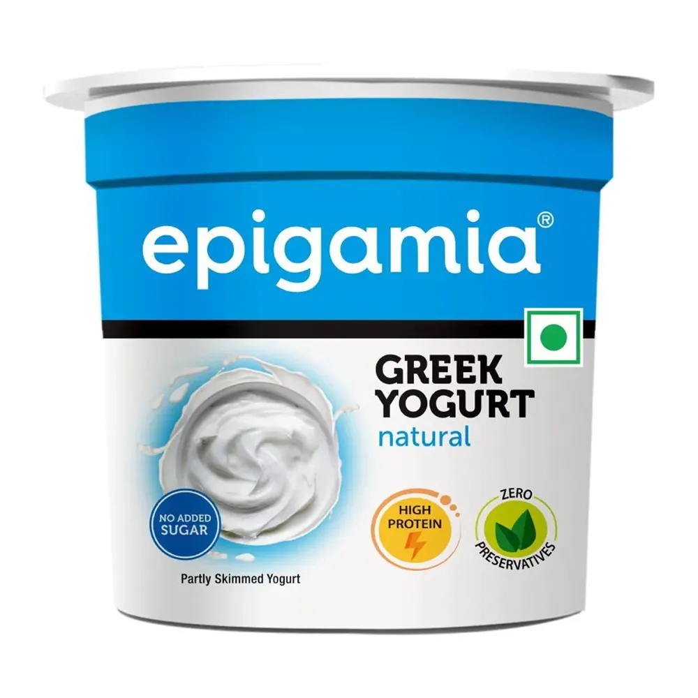 Epigamia Greek Yogurt Zero Added Sugar Strawberry – 110 gms