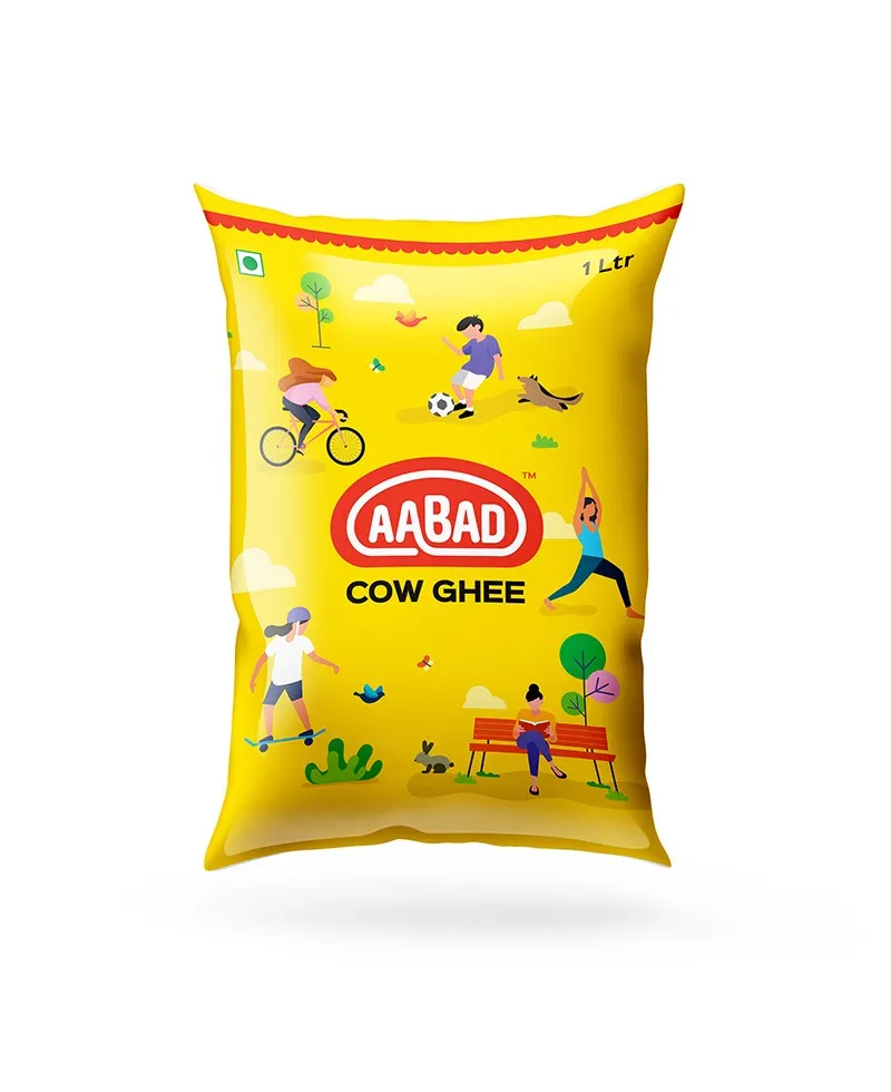 Aabad Cow Ghee Pouch – 1 Litre