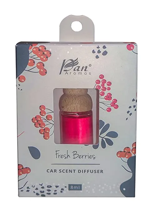 Pan Aromas Car Scent Reed Diffuser – Fresh Berries – 8 ml