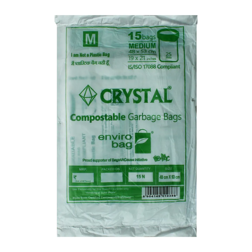 Crystal Compostable Garbage Bag 19×21 Inches – 15 Bags