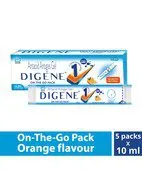 Digene Gel On The Go Pack Orange ( Pack Of 5 X 10Ml ) Liquid