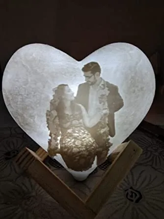 Custom Heart Shaped Moon Lamp