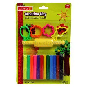 Camlin Creative Clay Assorted Shades, 12 N