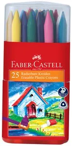 Faber-Castell Erasable Crayons 25 Shades, 1 N