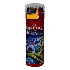 Faber-Castell Plastic Crayon 14 Erasable Colors