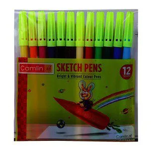 Kokuyo Camlin Sketch Pens 12 Assorted Colors, 12 N