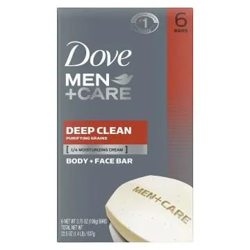 Dove Men Plus Care Body And Face Bar Deep Clean, 637 Gms