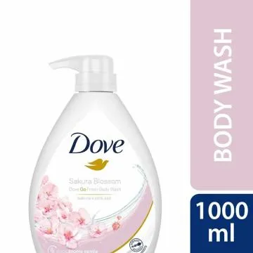 Dove Refreshing Sakura Blossom Body Wash Mild Body Cleanser for Nourished and Smooth Skin, 1L