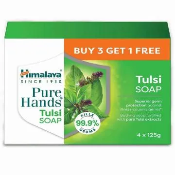 Himalaya Pure Hands Tulsi Soap 125 Gms (Buy 3 get 1 Free)
