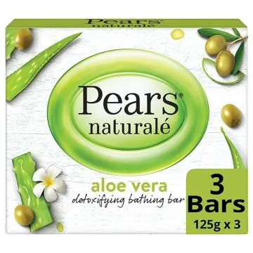 Pears Naturale Aloe Vera Bathing Bar 125 Gms (Pack of 3)