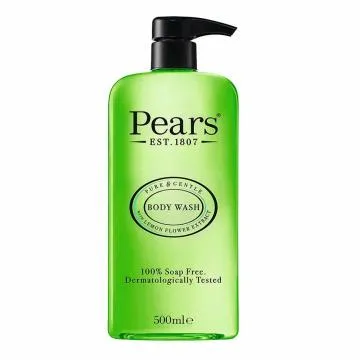 Pears Pure and  gentle Shower  Gel, Body Wash with Oil Clear Formula for Removing Excess Oil with Lemon Flower Extracts, 100% Soap Free, Imported, 500 ml