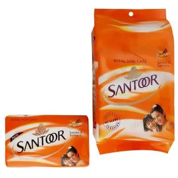 Santoor Sandal and Turmeric Soap 100 Gms (Pack of 4)